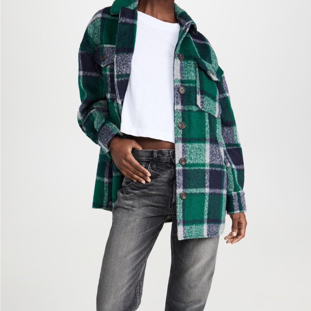 Avenue Les Filles Plaid Shirt Jacket